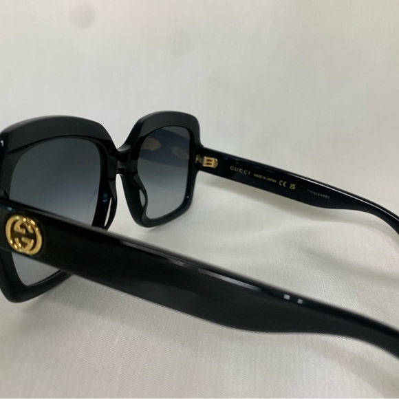 NEW GUCCI SUNGLASSES GG 0036SN 001 BLACK/GRAY 54MM AUTHENTIC 0036 - Picture 5 of 5